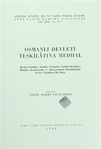 Osmanlı Devleti Teşkilatına Medhal