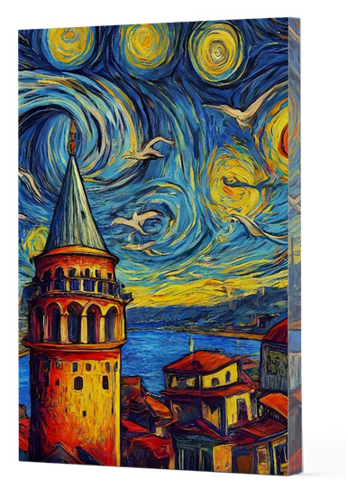 Van Gogh 5 Galata - Çizgili Defter