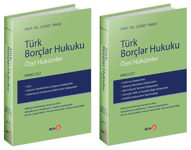 Türk Borçlar Hukuku Özel Hükümler - 2 Cilt Takım (Ciltli)