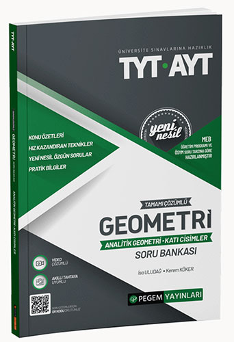 2022 TYT-AYT Tamamı Çözümlü Geometri Analitik Geometri - Katı Cisimler Soru Bankası