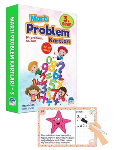 3. Sınıf Problem Kartları - Yaz Sil Kalemli