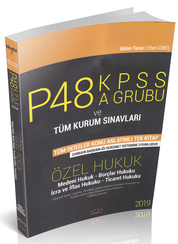 P48 KPSS A Grubu ve Tüm Kurum Sınavları - Özel Hukuk Konu Anlatımlı Tek Kitap