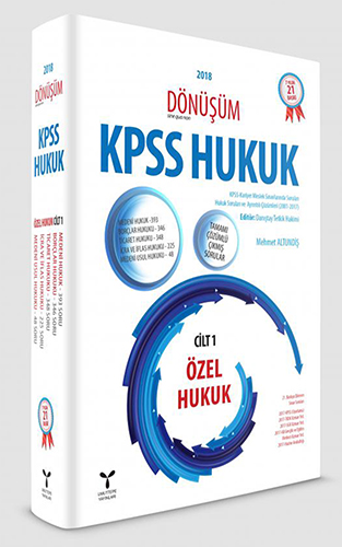 2018 Dönüşüm KPSS Hukuk - Özel Hukuk Cilt 1 Tamamı Çözümlü Çıkmış Sorular - 4 Kitap Set