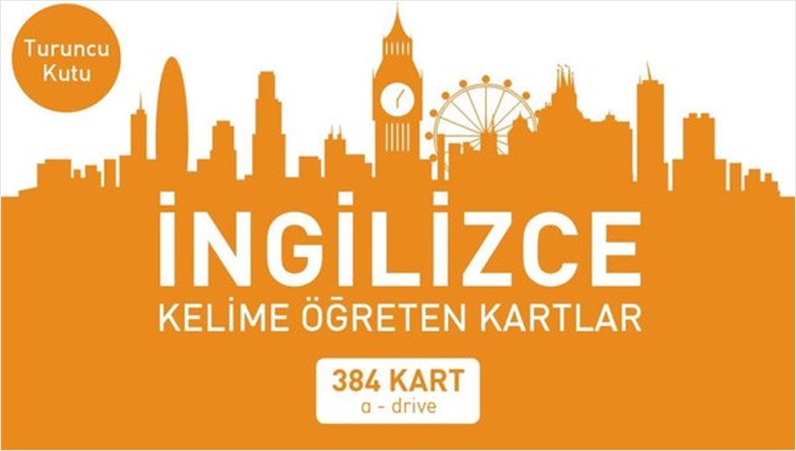 İngilizce Kelime Öğreten Kartlar - 384 Kart (Turuncu Kutu)