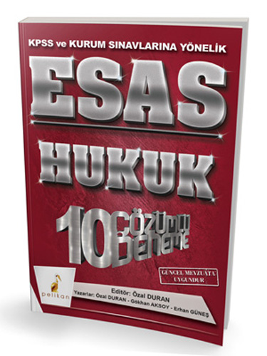 Esas Hukuk 10 Çözümlü Deneme KPSS ve Kurum Sınavlarına Yönelik