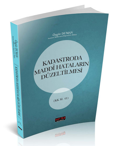 Kadastroda Maddi Hataların Düzeltilmesi