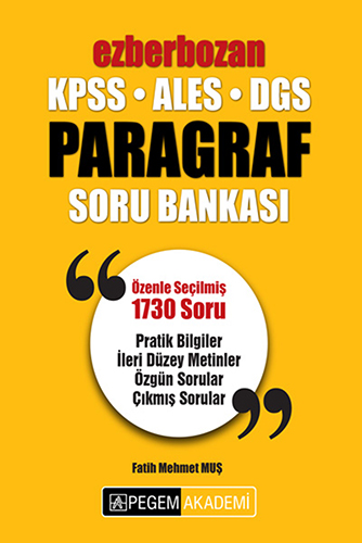 2018 Ezberbozan - KPSS ALES DGS  Paragraf Soru Bankası