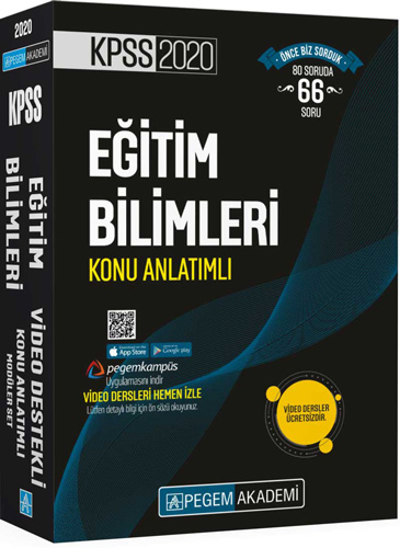 2020 KPSS Eğitim Bilimleri Video Destekli Konu Anlatımlı Modüler Set : 6 Kitap