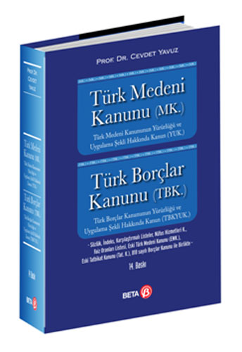 Türk Medeni Kanunu (MK.) - Türk Borçlar Kanunu (TBK.) (Ciltli)