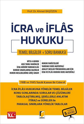 İcra ve İflâs Hukuku - Ders Notu ve Soru Bankası