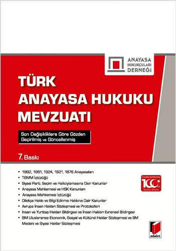 Türk Anayasa Hukuku Mevzuatı (Ciltli)