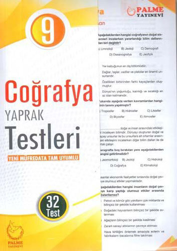 Palme Yayınları 9. Sınıf Coğrafya Yaprak Testleri