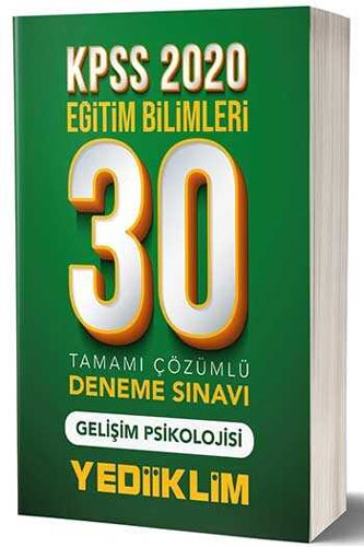 2020 KPSS Eğitim Bilimleri - Gelişim Psikolojisi Tamamı Çözümlü 30 Deneme