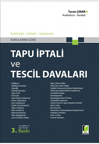 Tapu İptali ve Tescil Davaları (Ciltli)