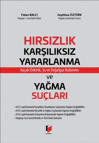 Hırsızlık, Karşılıksız Yararlanma ve Yağma Suçları (Ciltli)