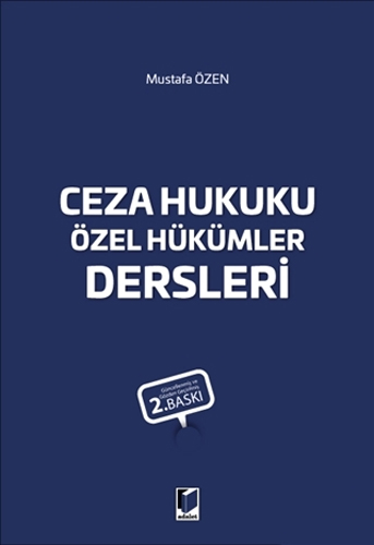 Ceza Hukuku Özel Hükümler Dersleri