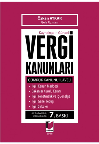 Vergi Kanunları Gümrük Kanunu İlaveli