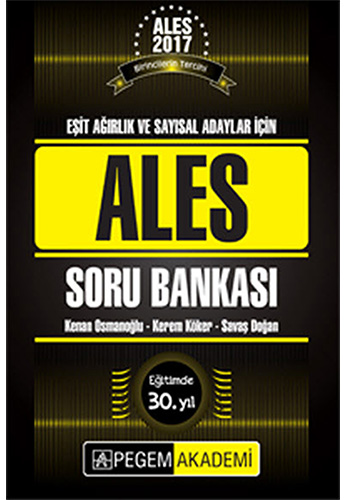 ALES 2017 Eşit Ağırlık ve Sayısal Adaylar İçin Soru Bankası