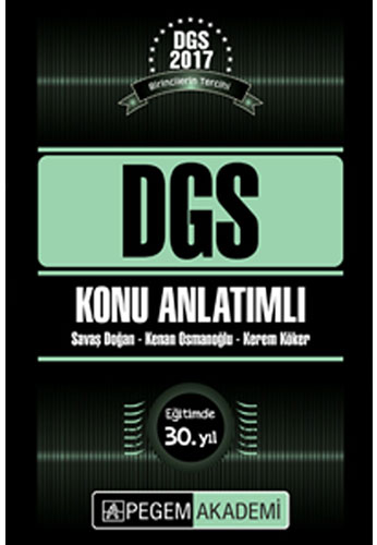 2017 DGS Konu Anlatımlı