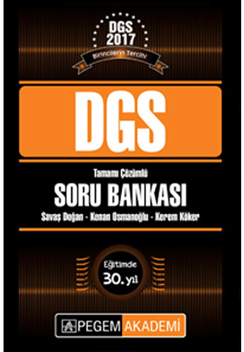 2017 DGS Tamamı Çözümlü Soru Bankası