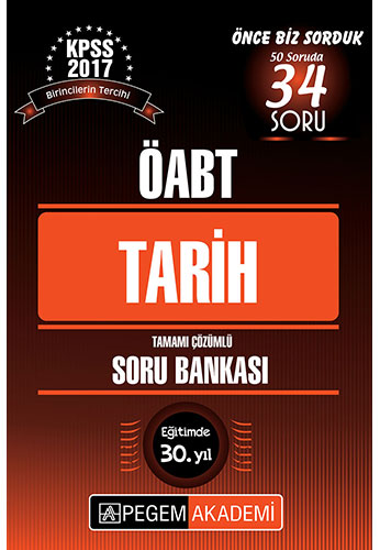 ÖABT Tarih Tamamı Çözümlü Soru Bankası