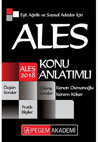 2018 ALES Eşit Ağırlık ve Sayısal Adaylar için Konu Anlatımlı