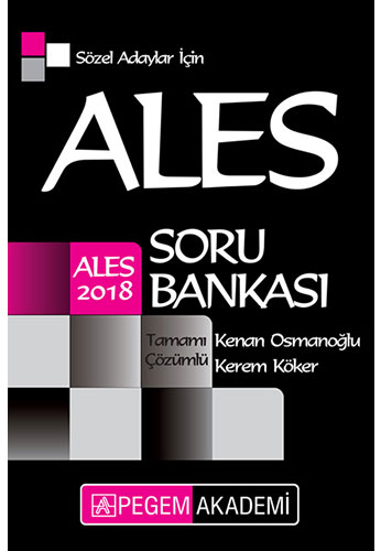 2018 ALES Sözel Adaylar İçin  Soru Bankası