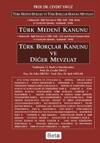 Türk Medeni Kanunu - Türk Borçlar Kanunu ve Diğer Mevzuat