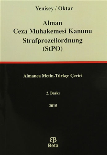 Alman Ceza Muhakemesi Kanunu StrafprozeBordnung (StPO)