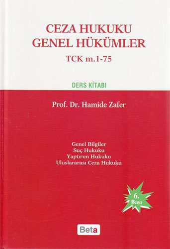 Ceza Hukuku Genel Hükümler Ders Kitabı (Ciltli)