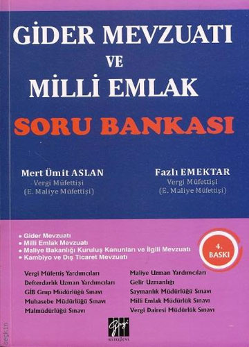 Gider Mevzuatı ve Milli Emlak Soru Bankası