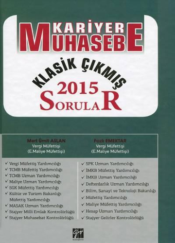 Kariyer Muhasebe Klasik Çıkmış Sorular 2015