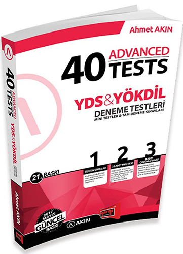 YDS Advanced 40 Test Deneme Testleri