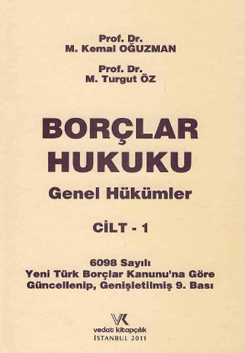 Borçlar Hukuku Genel Hükümler Cilt:1 (Ciltli)