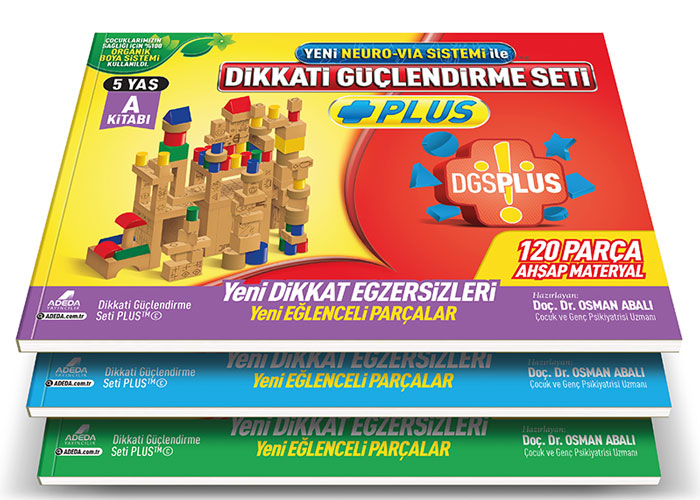 Dikkati Güçlendirme Seti Plus 5 Yaş - 3 Kitap Takım