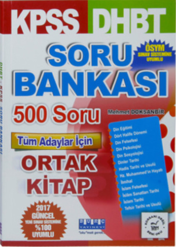 KPSS DHBT Soru Bankası 500 Soru