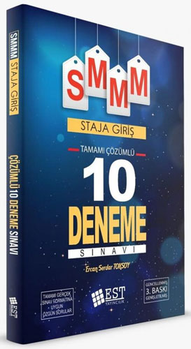 SMMM Staja Başlama Tamamı Çözümlü 10 Deneme Sınavı