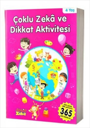 4 Yaş Çoklu Zeka ve Dikkat Aktivitesi - Pembe Kitap