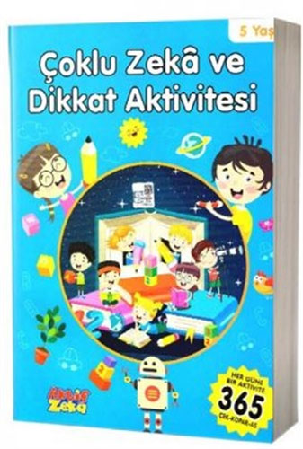  Çoklu Zeka ve Dikkat Aktivitesi 5 Yaş - Mavi Kitap