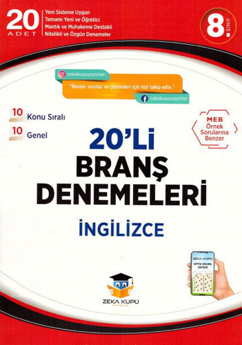 8.Sınıf İngilizce 20' li Branş Denemeleri