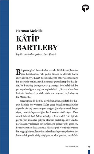 Katip Bartleby - Bir Wall Street Hikayesi