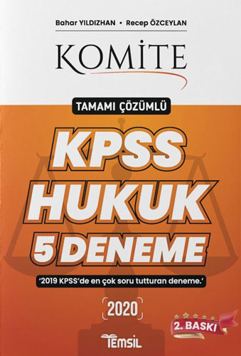 2020 Komite Tamamı Çözümlü KPSS Hukuk 5 Deneme