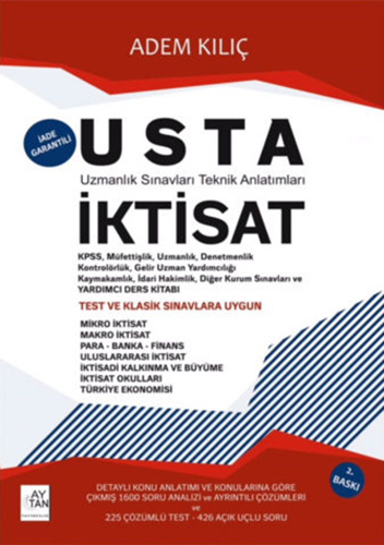 USTA İktisat Konu Anlatımlı ve Çözümlü Çıkmış Sorular