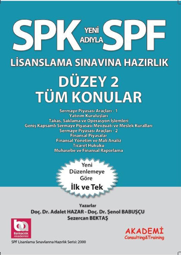 SPK – SPF Lisanslama Sınavlarına Hazırlık Düzey 2 Tüm Konular