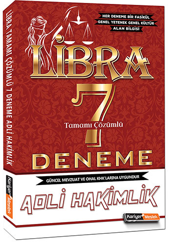 Libra Adli Hakimlik Tamamı Çözümlü 7 Deneme 