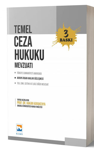 Temel Ceza Hukuku Mevzuatı (Ciltli)