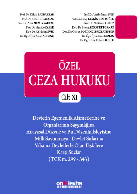 Özel Ceza Hukuku Cilt XI (Ciltli)