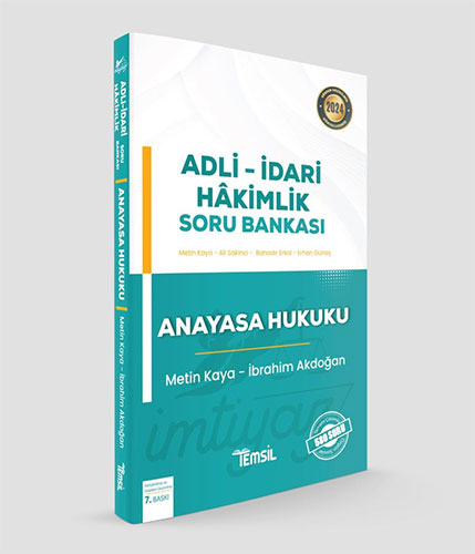 İmtiyaz Adli-İdari Hâkimlik Anayasa Hukuku Soru Bankası