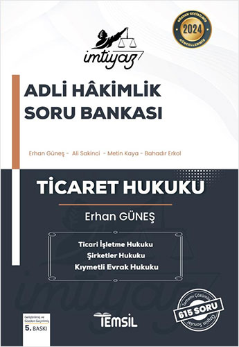 İmtiyaz Adli Hakimlik Soru Bankası - Ticaret Hukuku