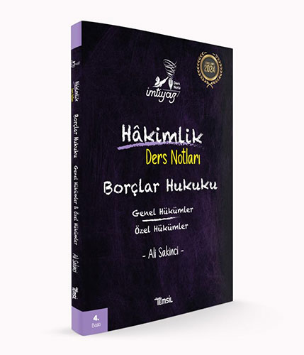 İmtiyaz Hakimlik Ders Notları Borçlar Hukuku Genel Hükümler - Özel Hükümler